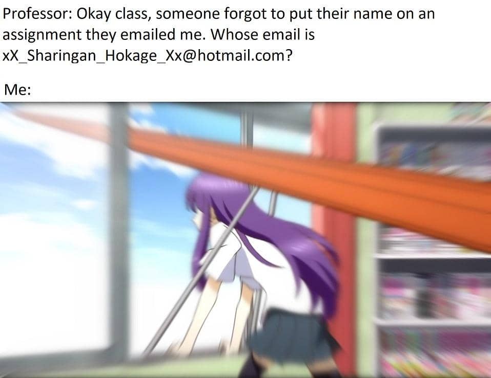 8 Meme Anime tentang Surel, Masih Pakai Nama Alay?