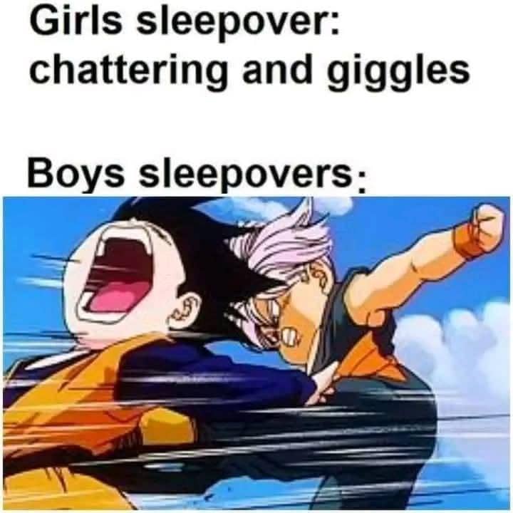 meme anime tentang menginap