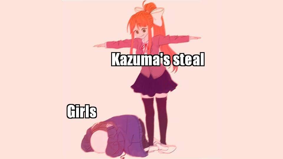 meme kemampuan mencuri Kazuma