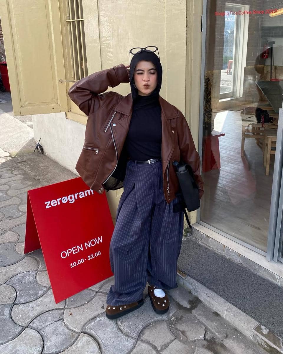 OOTD Celana Striped ala Aisyah Ibrahim