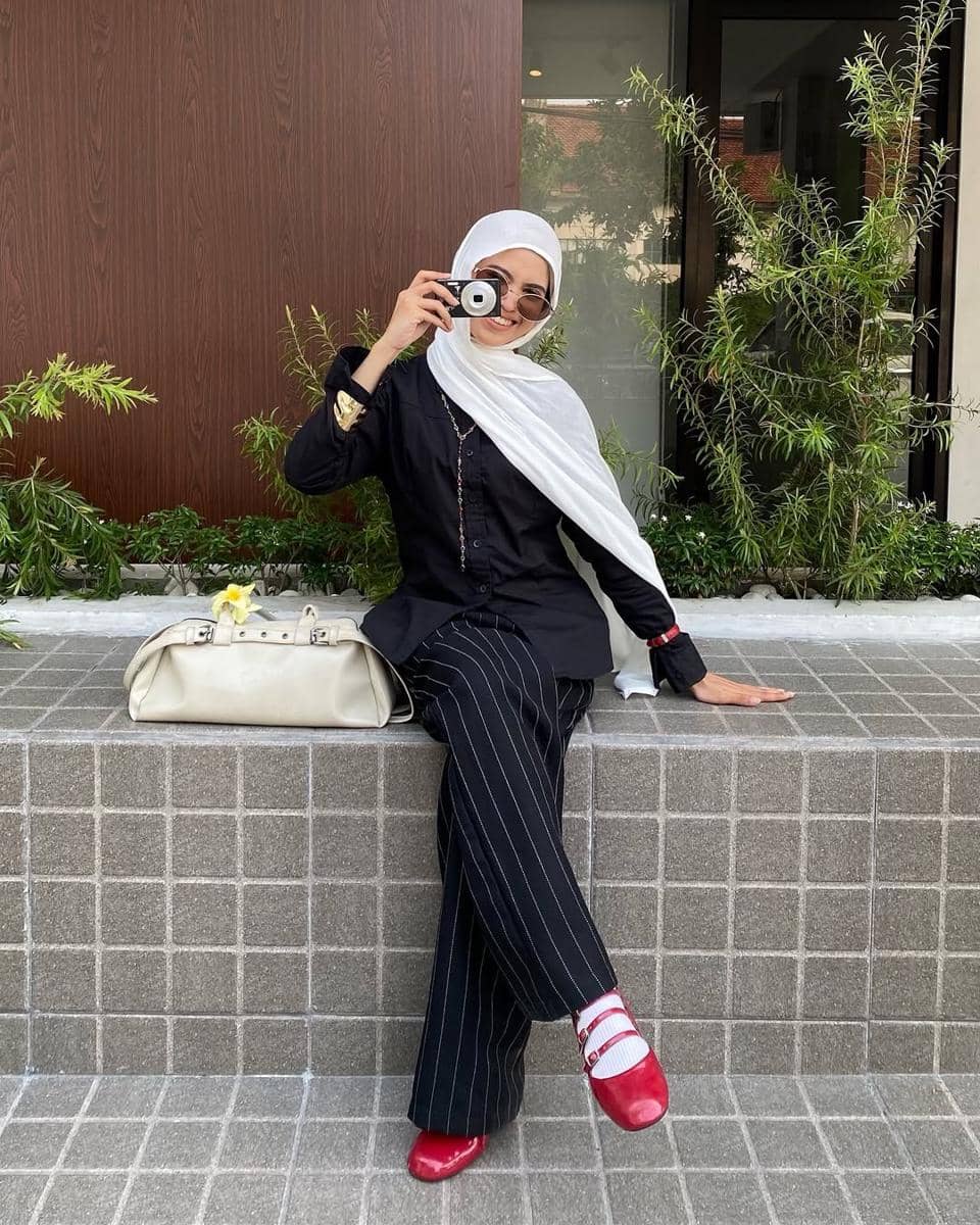 OOTD Celana Striped ala Aisyah Ibrahim