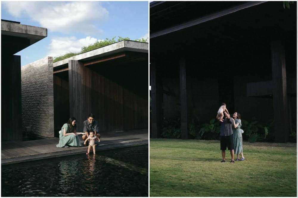 8 Potret Keluarga Aaliyah dan Thariq Liburan di Bali, Arash Happy!