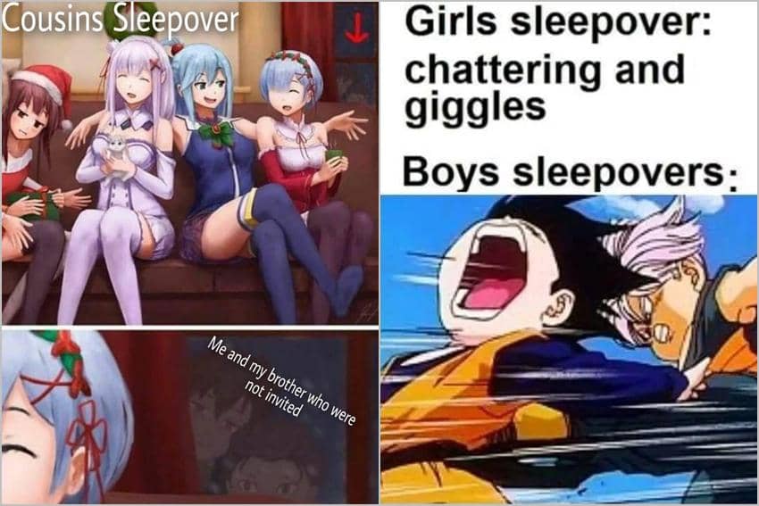 8 Meme Anime tentang Menginap, Banyak Momen Kocak