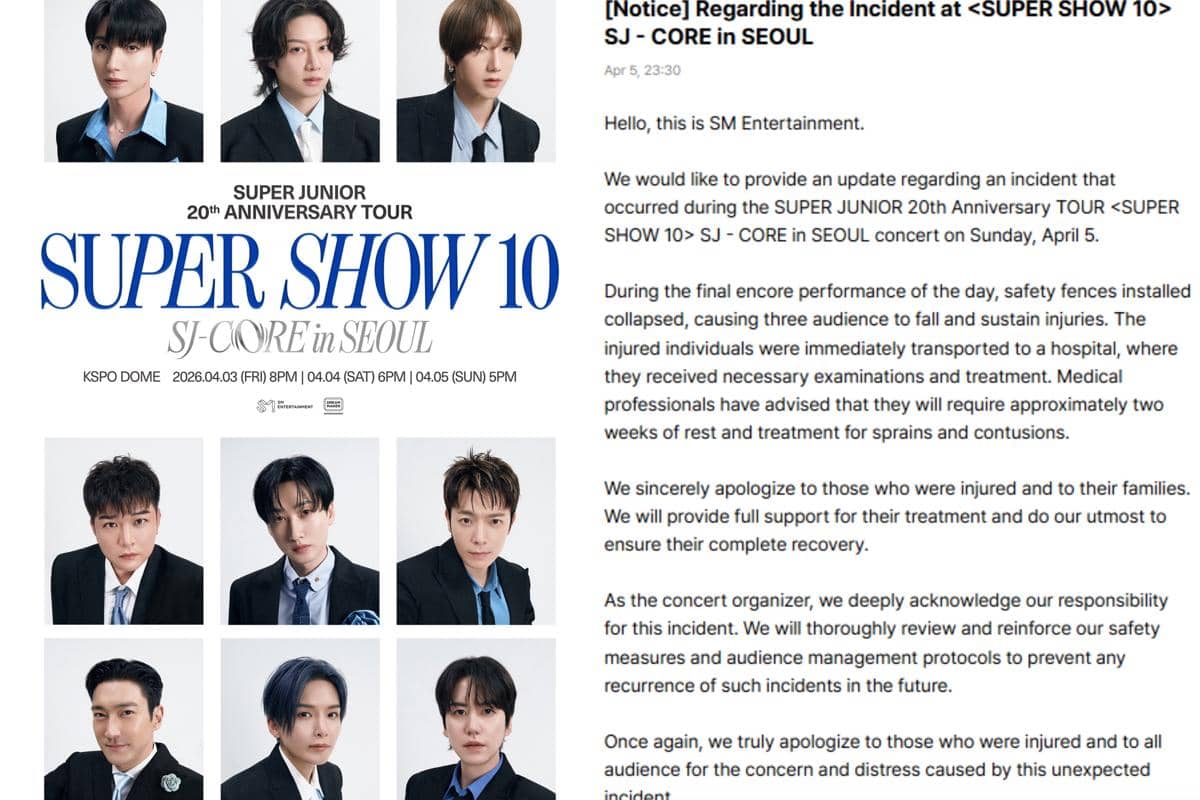 Kronologi Pagar Roboh di Konser Encore Super Junior, Ada 3 Korban Luka