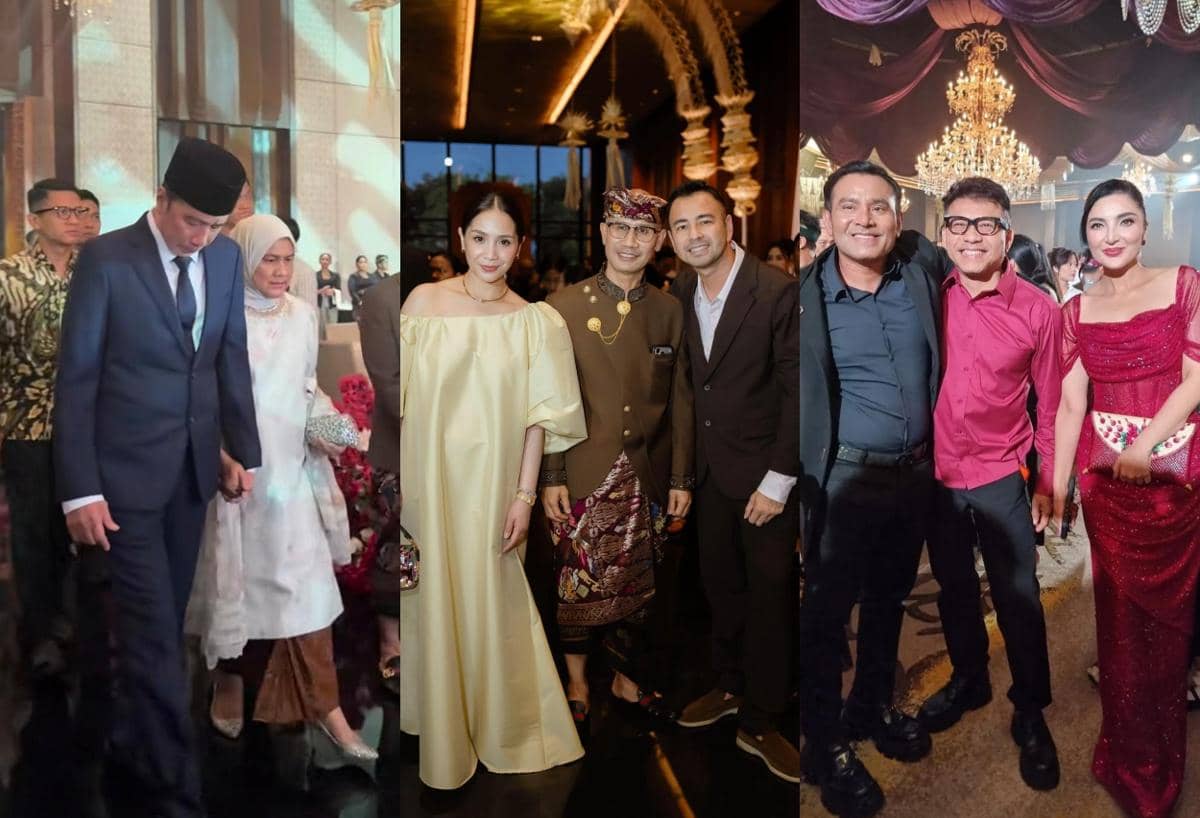 12 Gaya Artis dan Tokoh di Pernikahan Putri Pengusaha Ajik Krisna