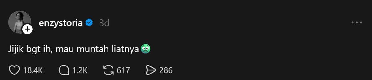 Reaksi Enzy Storia soal orang yang manfaatkan meninggalnya Vidi Aldiano