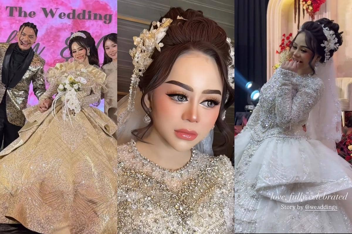 9 Inspirasi Dress dan Makeup Resepsi Cimoy Nuraini, Glamor bak Princess!