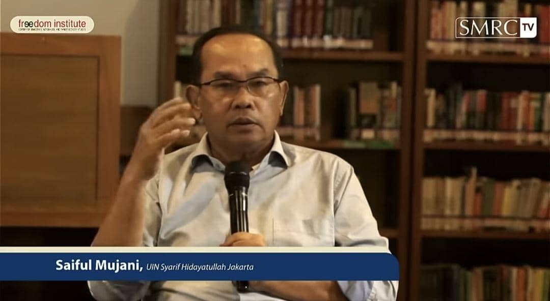 Pendiri lembaga survei SMRC Saiful Mujani. (Dok Youtube SMRC).