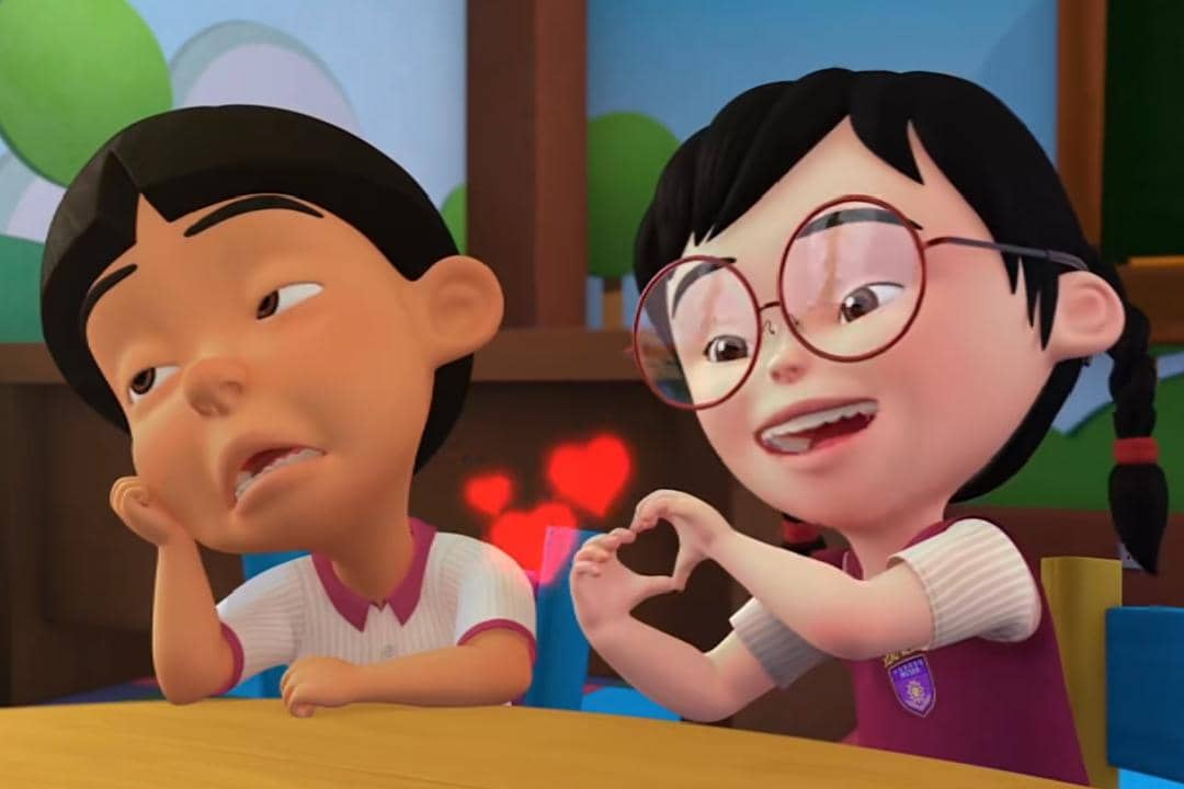 9 Momen Manis Mail dan Mei Mei di Upin & Ipin, Serasi!
