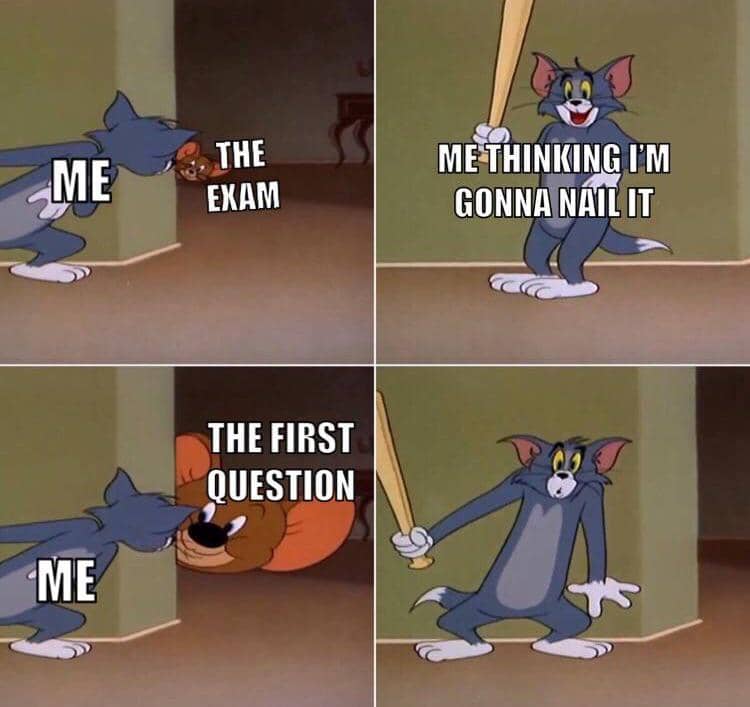 meme kartun tentang ujian matematika