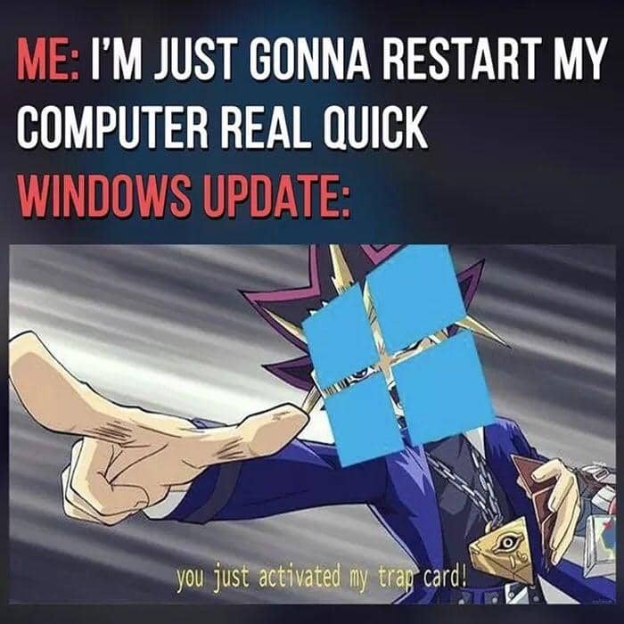 meme kocak Windows Update