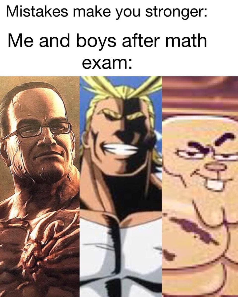 meme kartun tentang ujian matematika