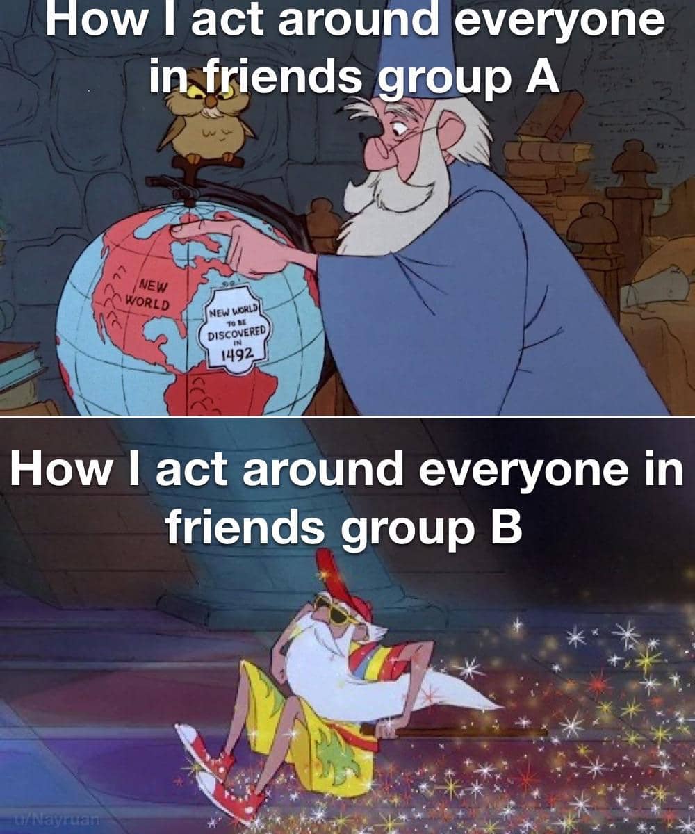 meme kartun tentang bergaul