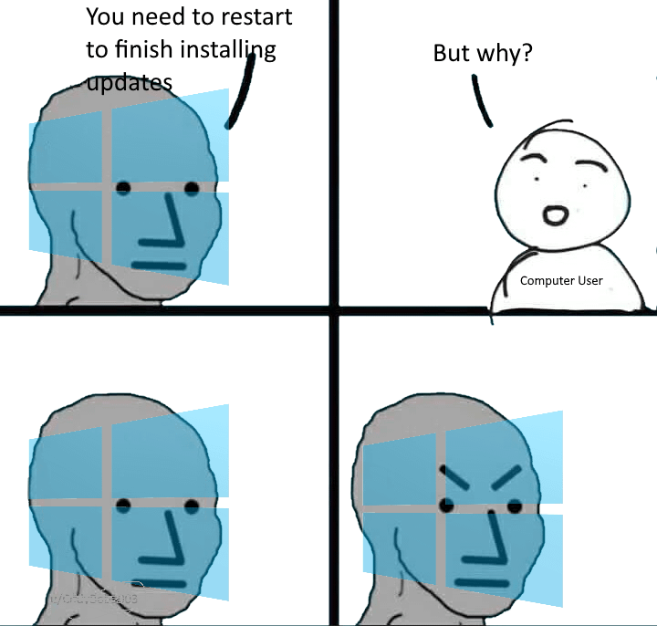 meme kocak Windows Update