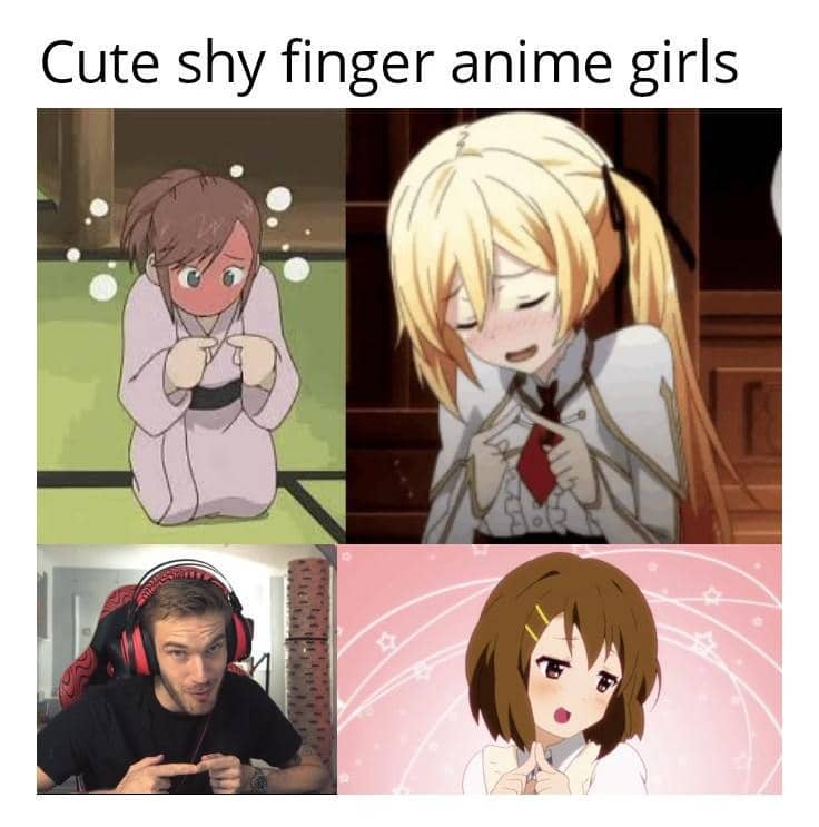 meme cewek anime malu-malu