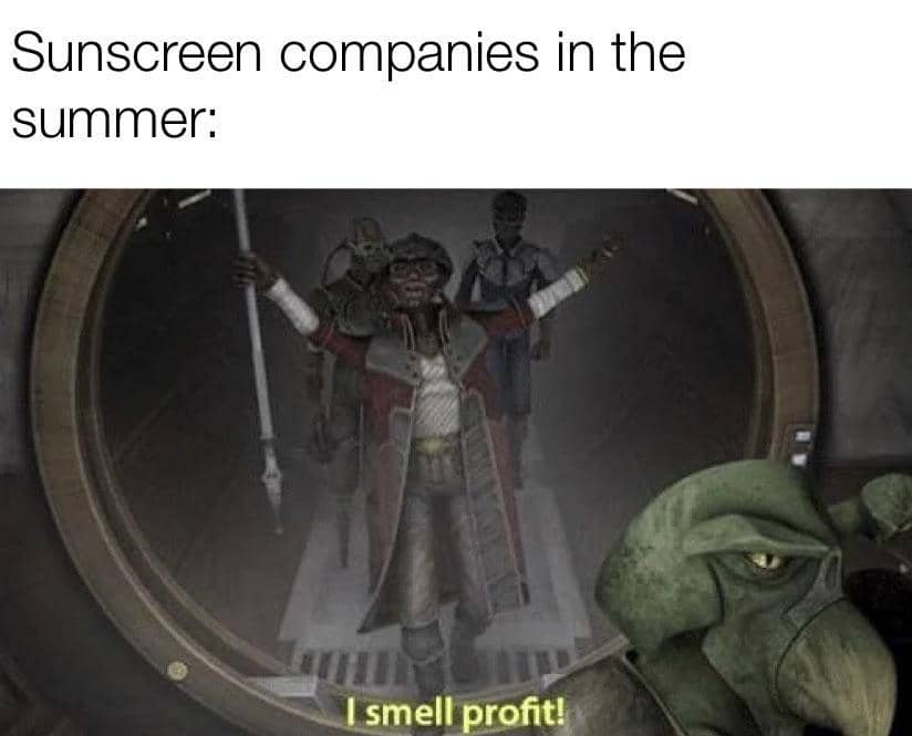 meme kartun tentang sunscreen