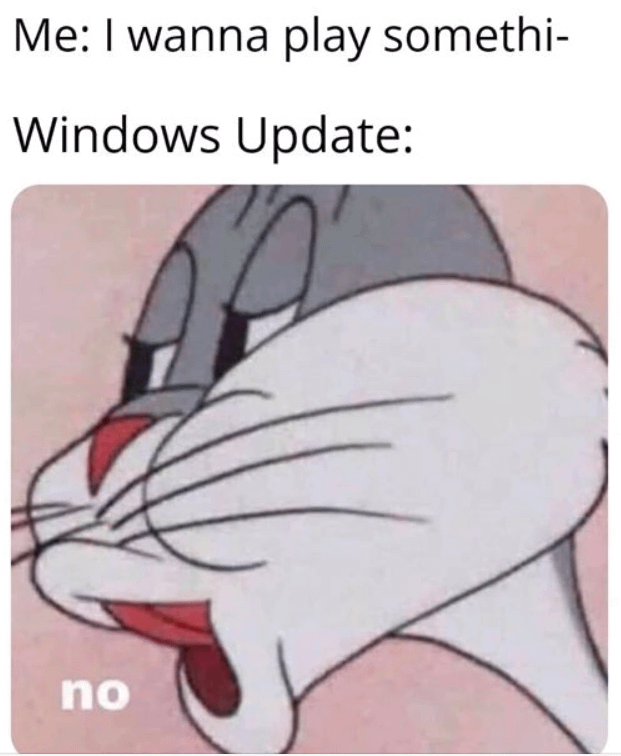 meme kocak Windows Update