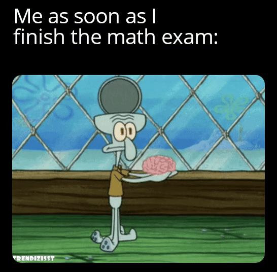 meme kartun tentang ujian matematika