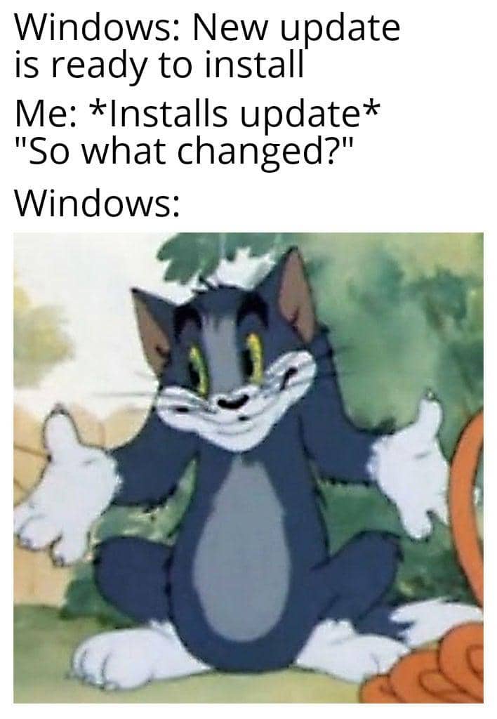 meme kocak Windows Update