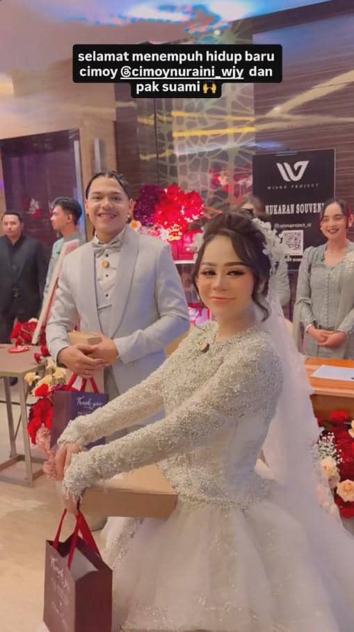 Resepsi Pernikahan Cimoy dan Zidan (instagram.com/cimoynuraini_wjy)