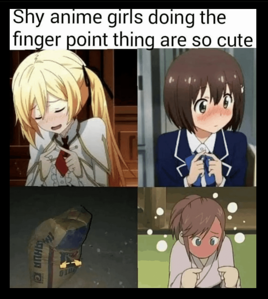 meme cewek anime malu-malu