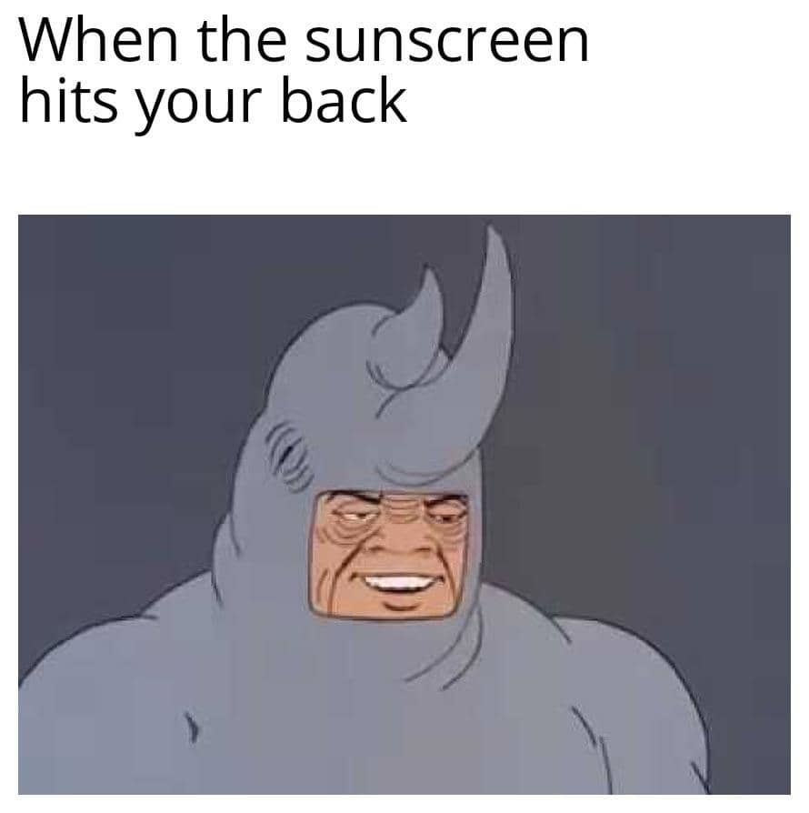 meme kartun tentang sunscreen