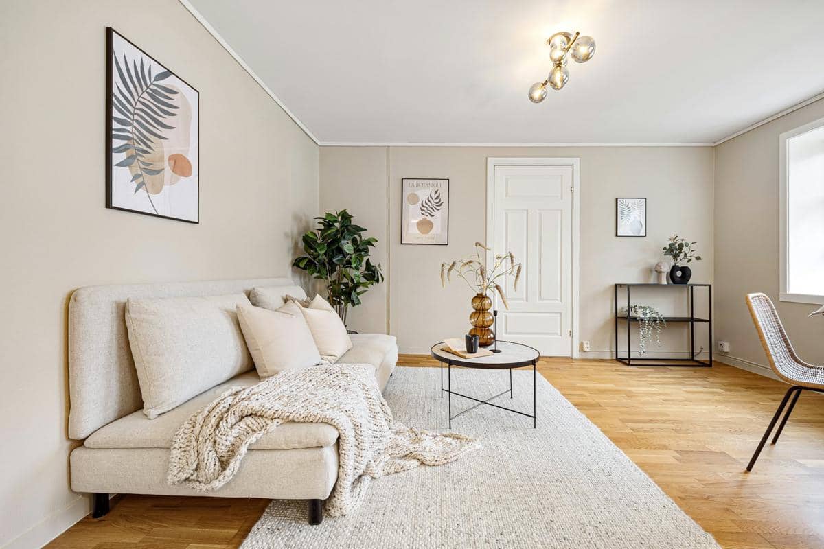 ilustrasi ruang tamu dengan elemen karpet