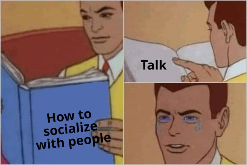 8 Meme Kartun tentang Bergaul, kok Malah Sulit Begini?