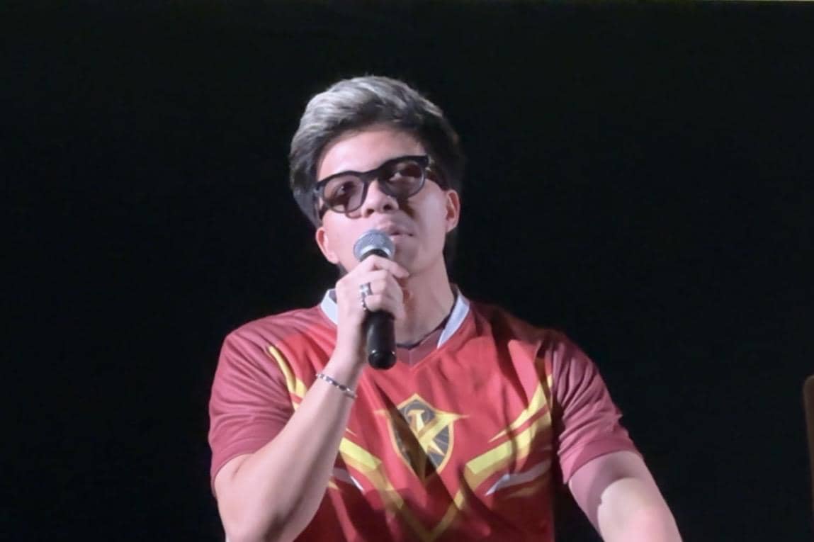 Atta Halilintar dalam konferensi pers film Garuda di Dadaku