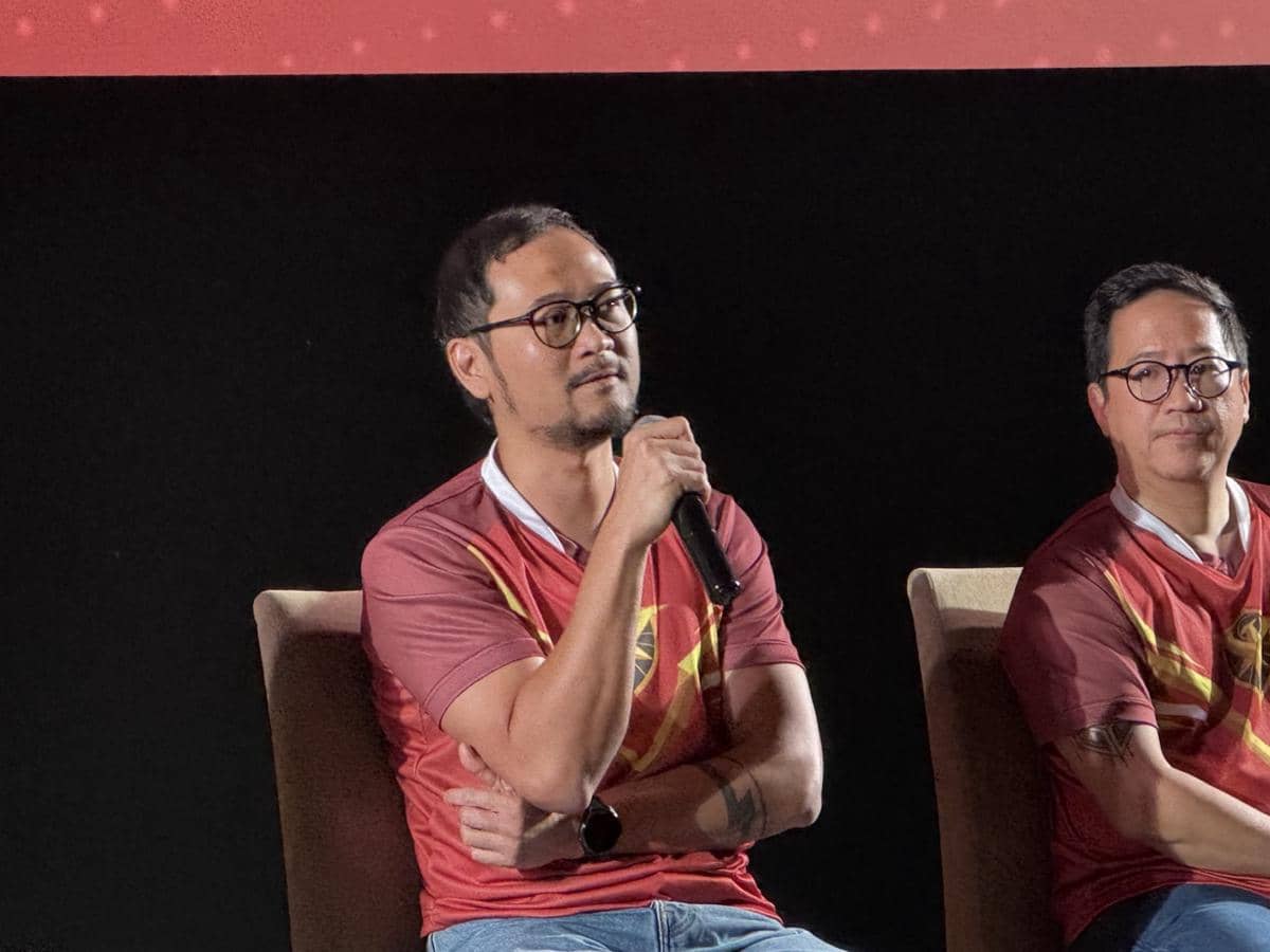 momen konferensi pers film Garuda di Dadaku pada Selasa (7/6/2026)