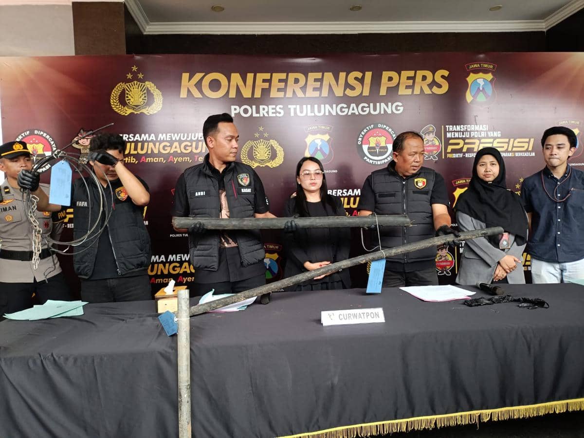 Sindikat Pencurian Kabel Milik Telkom Digulung Polres Tulungagung