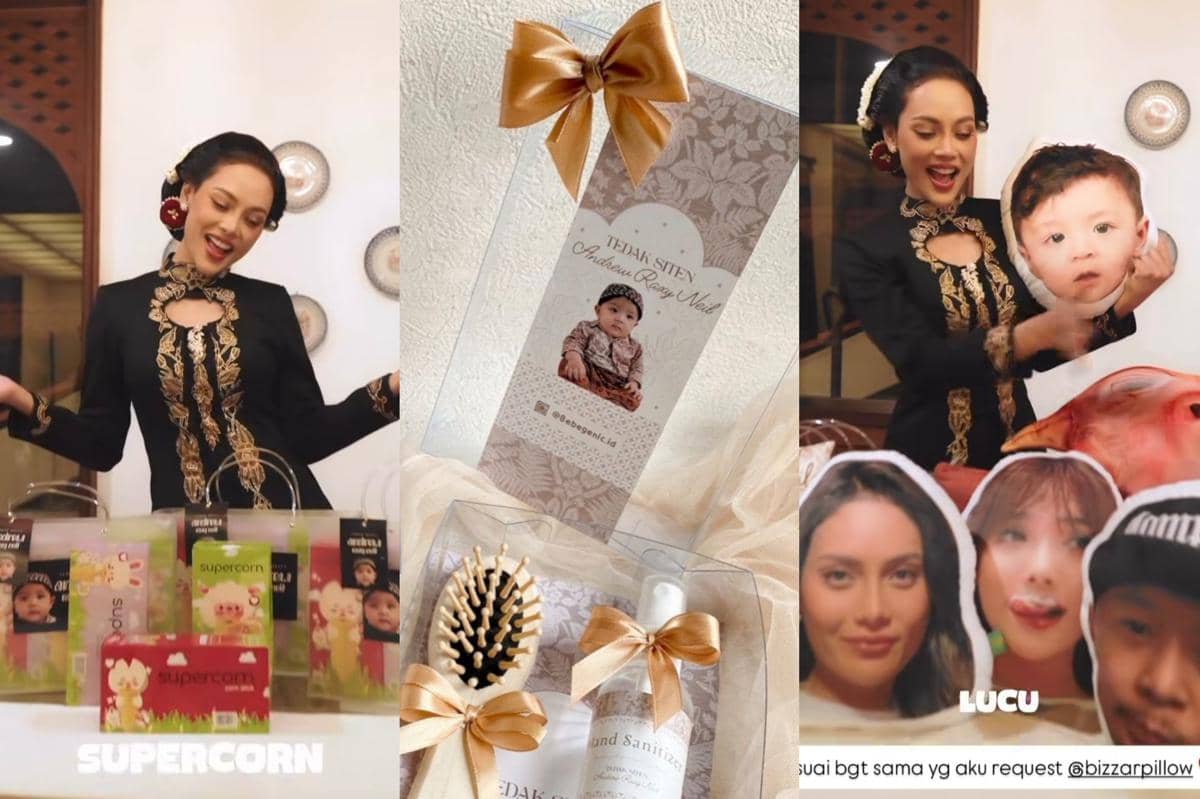 7 Suvenir Tedak Siten Andrew Anak Erika Carlina, Banyak Wajah Imutnya!