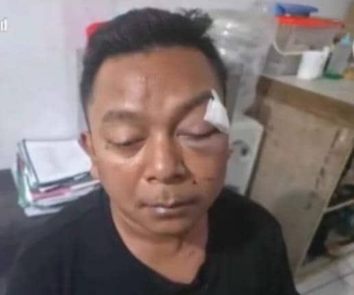 Rekaman CCTV insiden juru parkir di Makassar berseteru dengan anggota Komcad, Minggu, 5 April 2026. Istimewa