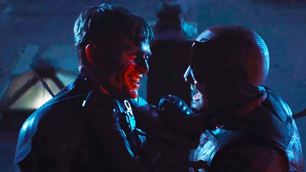 Bullseye dan Daredevil setelah momen terbunuhnya Foggy di Daredevil: Born Again