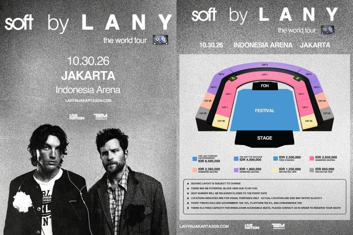 Harga Tiket Konser LANY di Jakarta 2026, Termurah Rp850 Ribuan