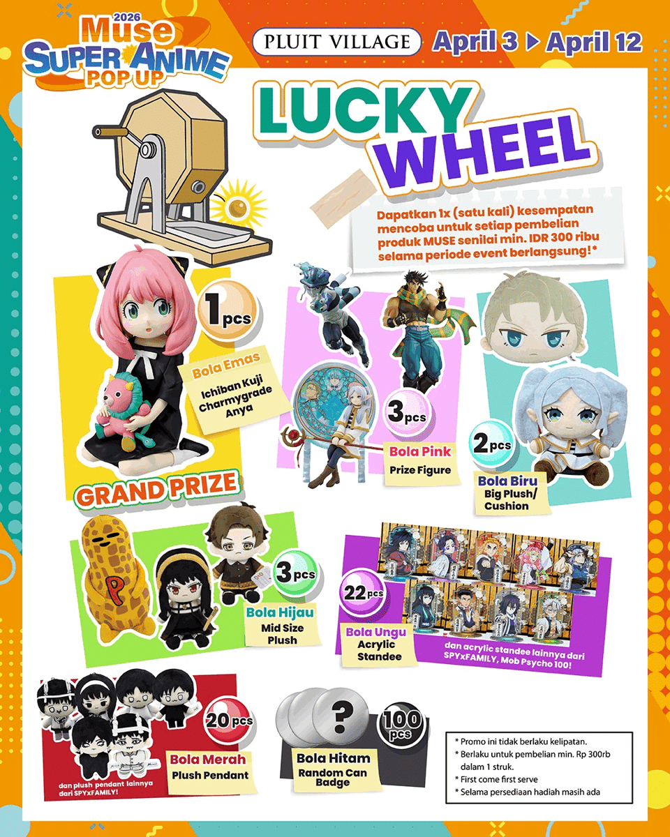 Lucky Wheel Muse Super Anime Pop Up. (Dok. Muse Asia) 