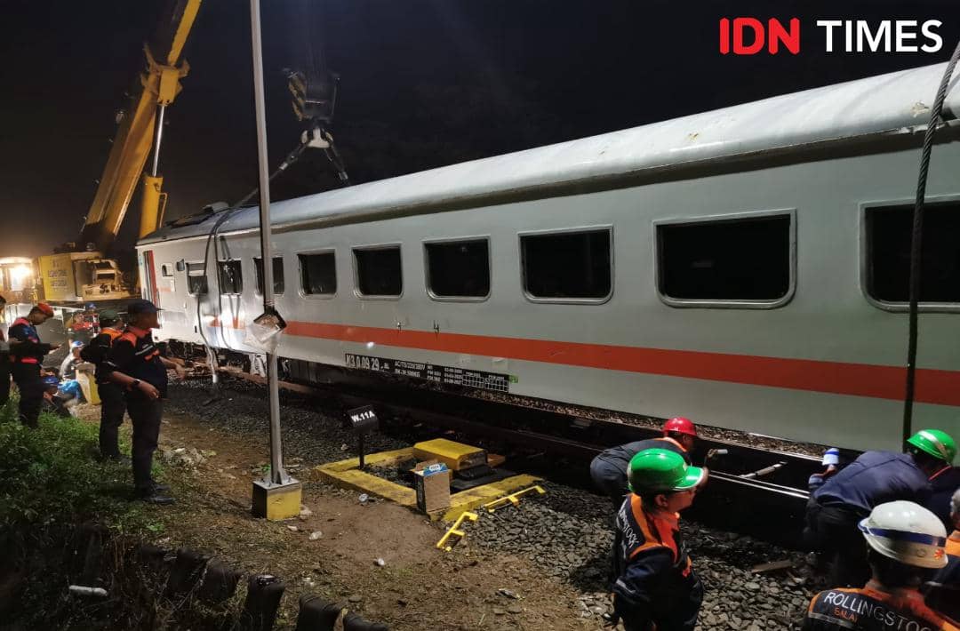 Anjlokan KA Bangunkarta di Bumiayu, KAI Sebut Jalur Sudah Pulih