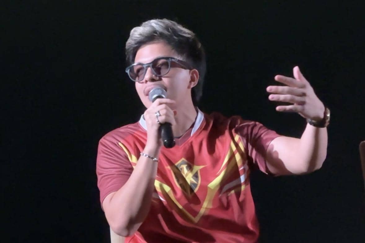 Atta Halilintar dalam konferensi pers film Garuda di Dadaku