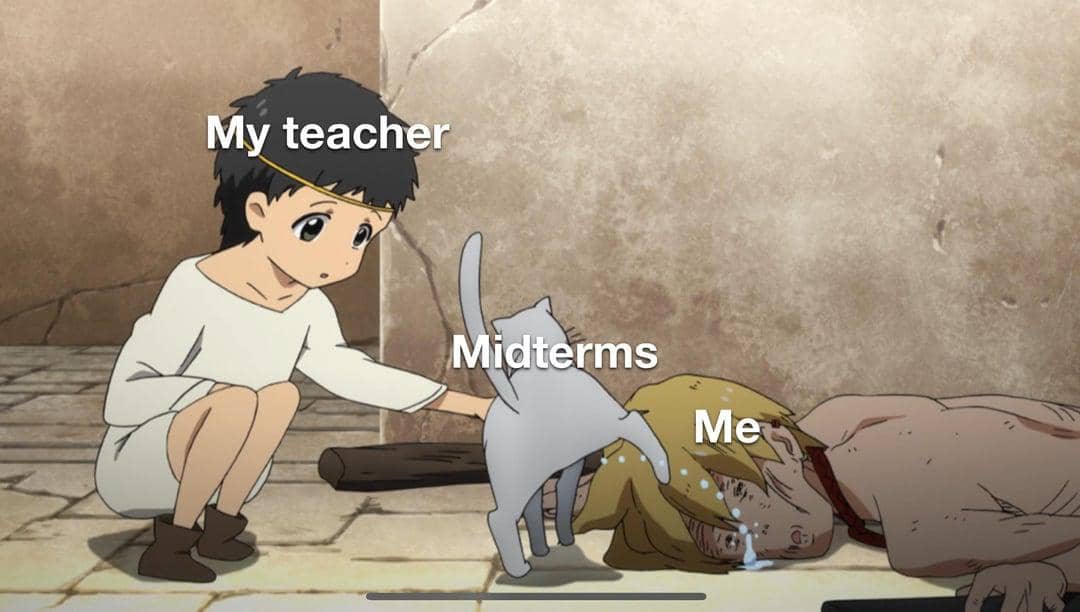 8 Meme Anime tentang Ujian Tengah Semester, Susah Betul