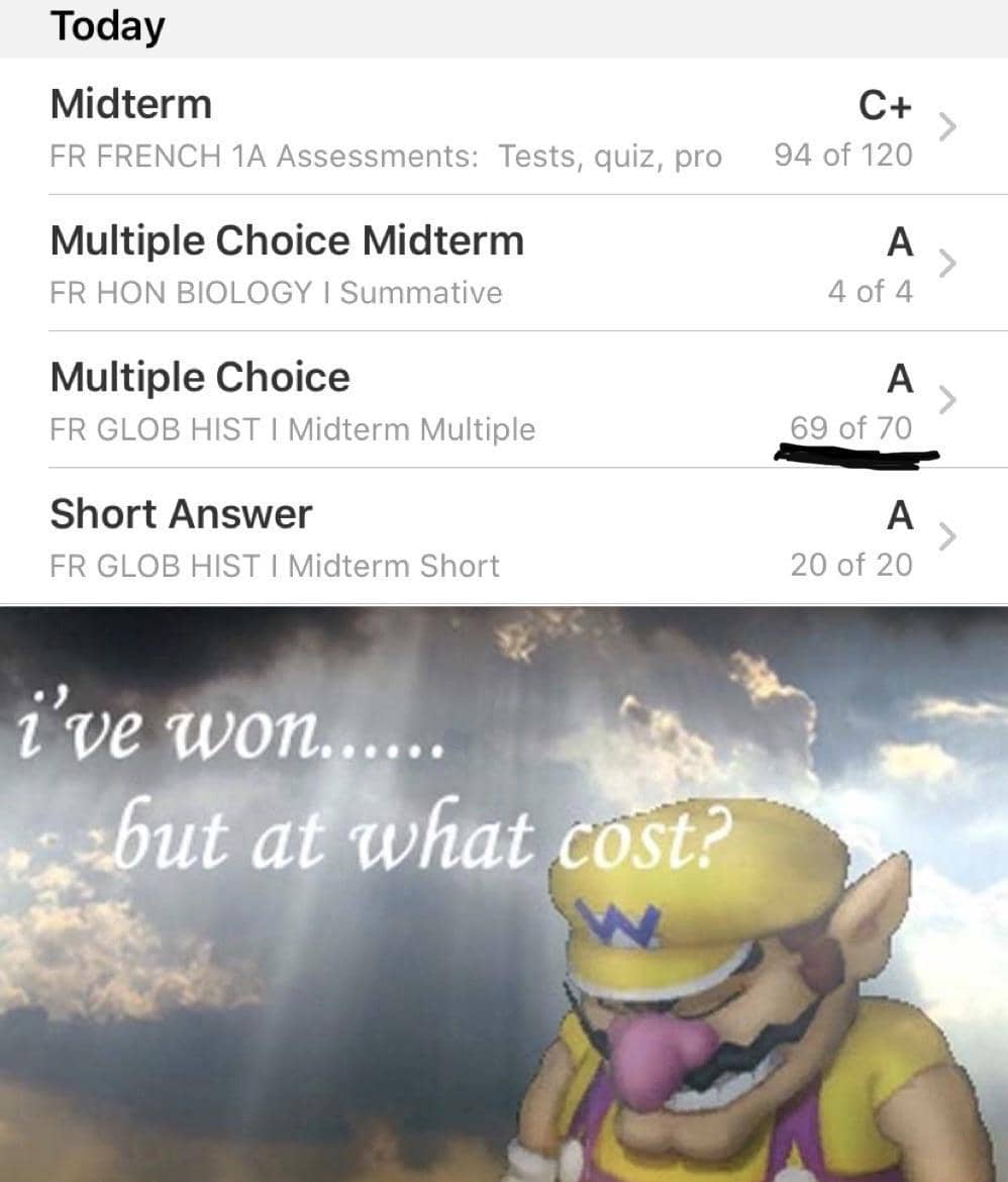 meme kartun tentang ujian tengah semester