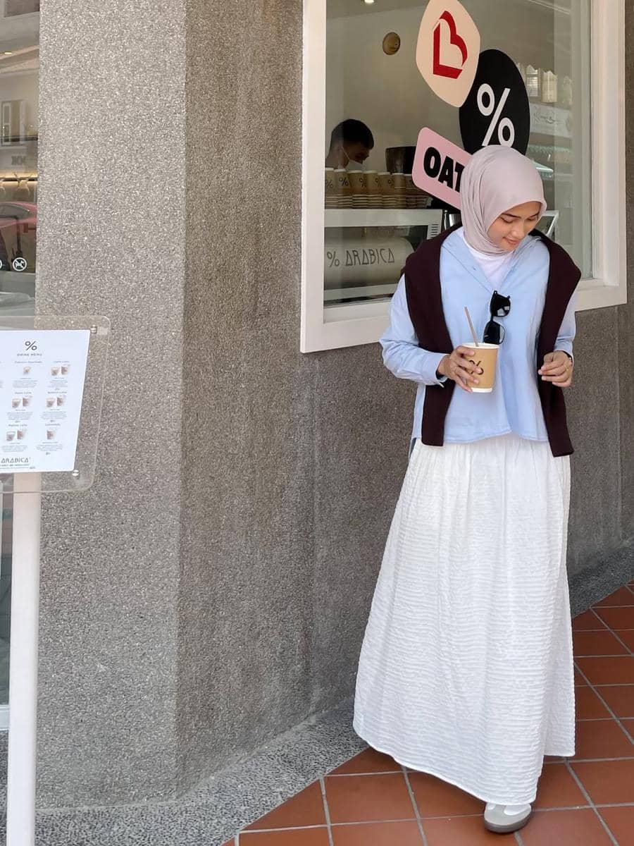 OOTD Rok Putih ala Nilla Alficha