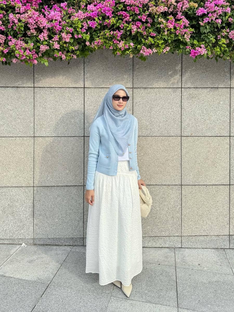 OOTD Rok Putih ala Nilla Alficha