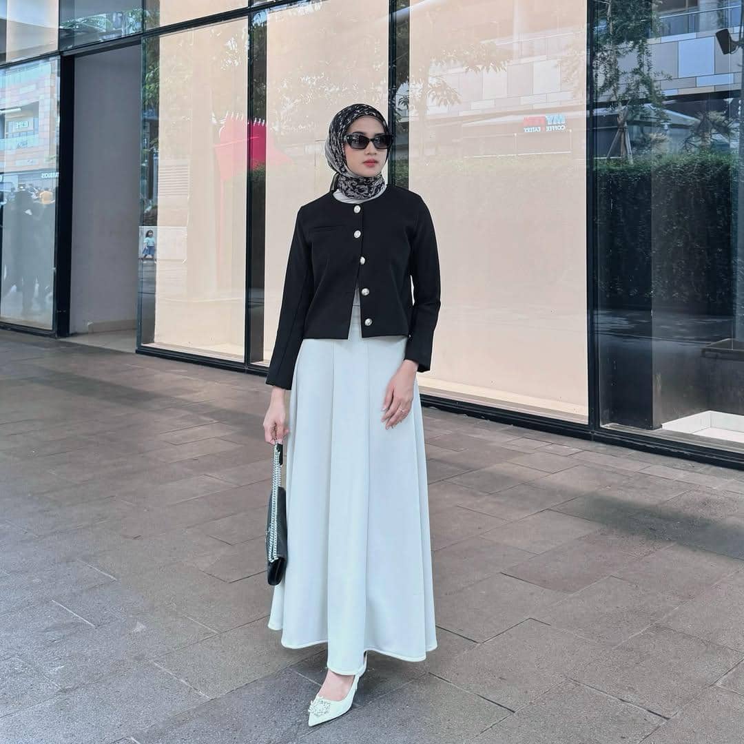 OOTD Rok Putih ala Nilla Alficha
