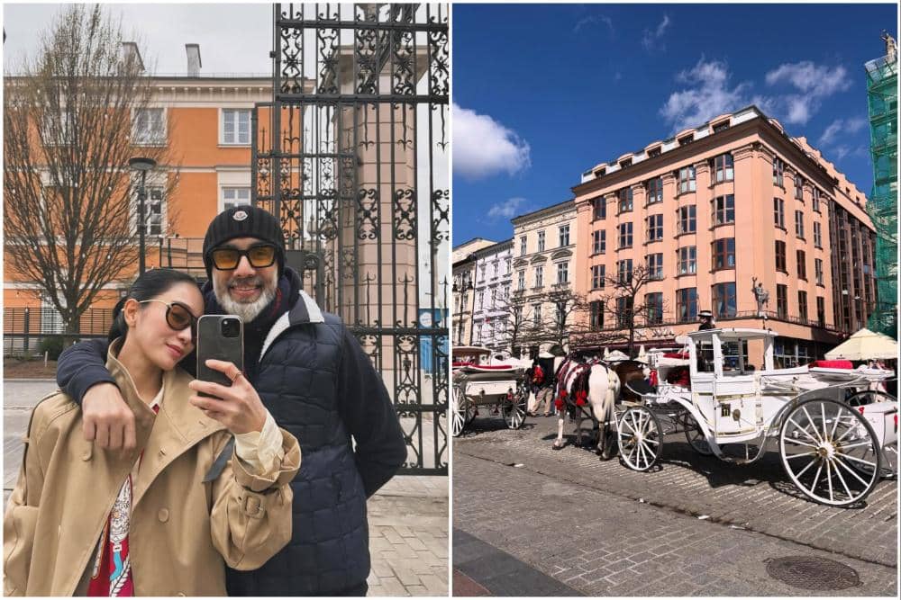 10 Potret Bunga Zainal dan Suami Jalan-jalan di Kota Warsaw, Polandia!