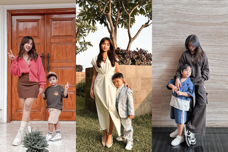 7 OOTD Tante-Keponakan ala Fuji dan Gala Sky, Kompaknya Susah Ditandingi