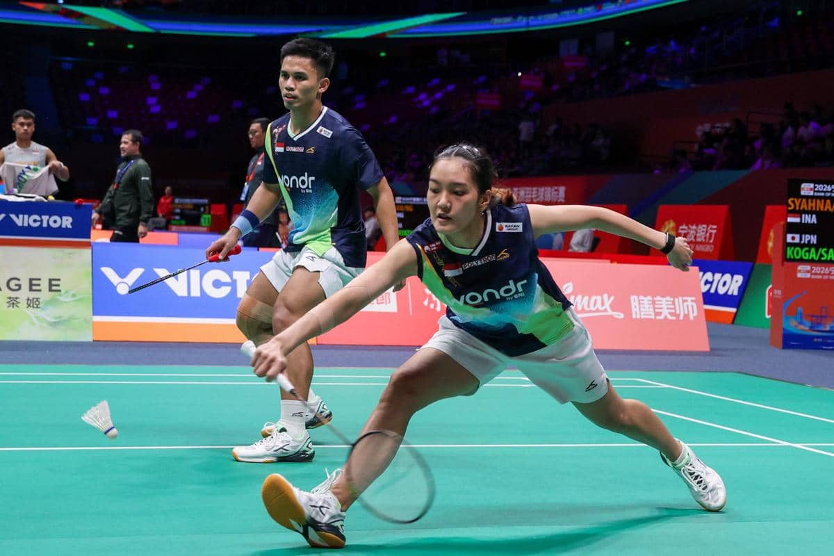 Amri Syahnawi/Nita Violina Marwah memetik kemenangan di 32 besar Kejuaraan Bulu Tangkis Asia 2026. (Dok. PP PBSI)