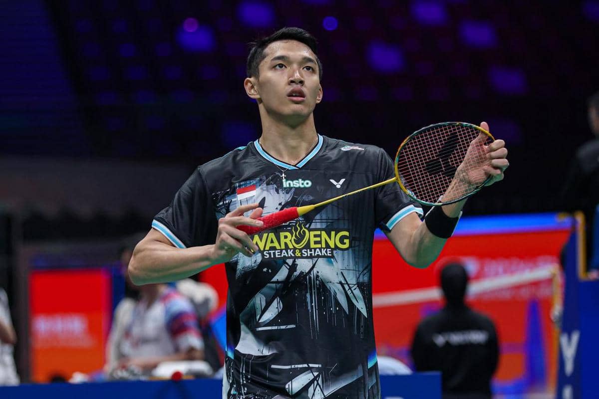 Jonatan Christie di babak pertama Kejuaraan Bulu Tangkis Asia 2026. (Dok.PP PBSI)