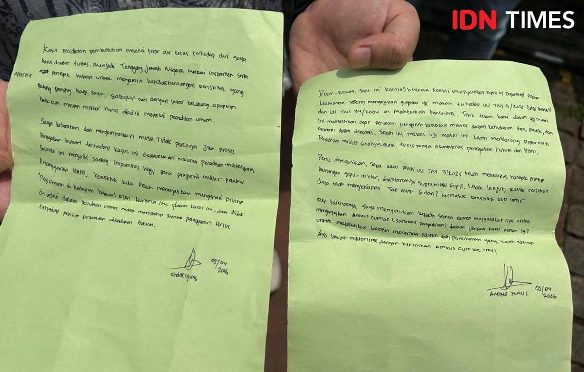 Andrie Yunus Ungkap Mosi Tak Percaya Terhadap Proses Peradilan Militer