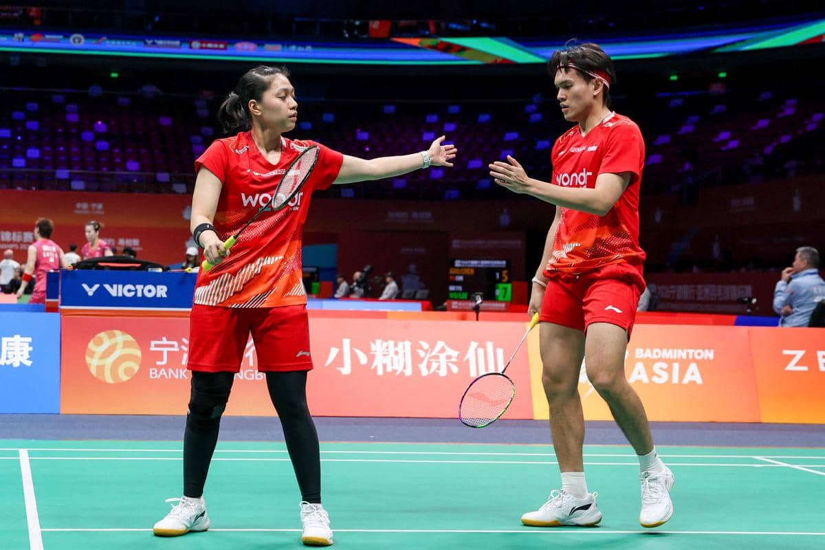 Adnan Maulana/Indah Cahaya Sari Jamil kandas di putaran pertama Kejuaraan Bulu Tangkis Asia 2026. (Dok. PP PBSI)