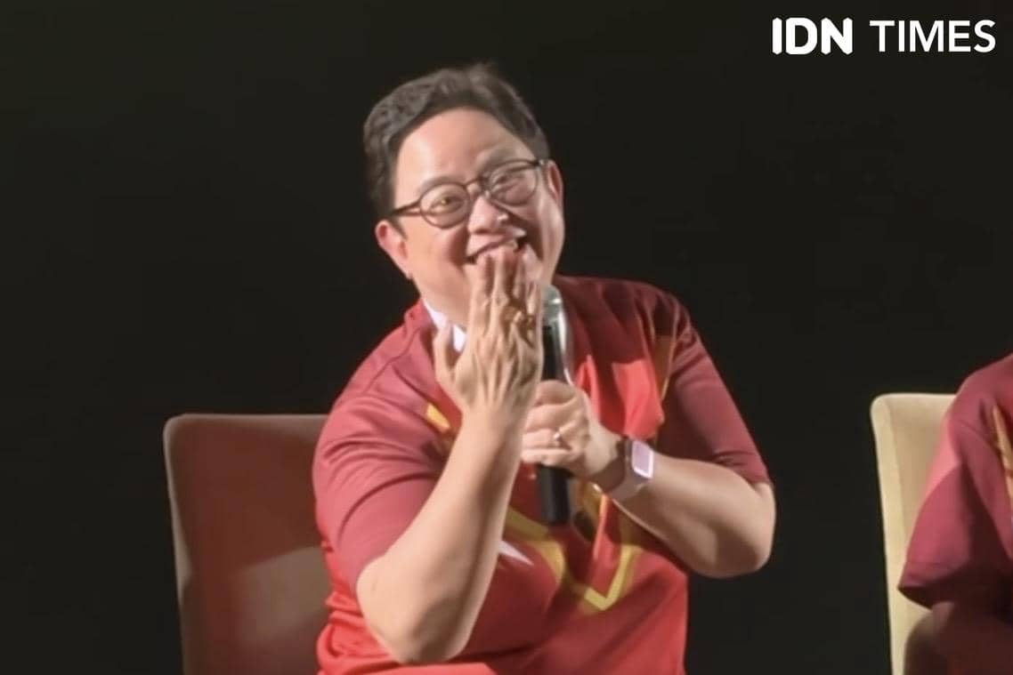 momen konferensi pers film Garuda di Dadaku pada Selasa (7/6/2026)